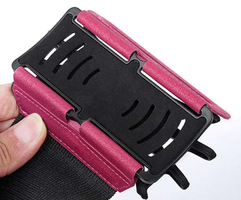 Silicone Phone Holder with Rotating Arm and Wrist Strap