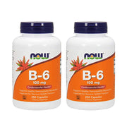 NOW Vitamin B-6 100mg250 Capsules (Pack of 2)