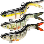 3PCS Fishing Lures Bass Multi-Jointed Bass Fishing Lures and 2 Crank Baits for Bass Fishing Slow Sinking Bass Lures Top Water Freshwater and Saltwater Fishing Lures Fishing Gifts for Men