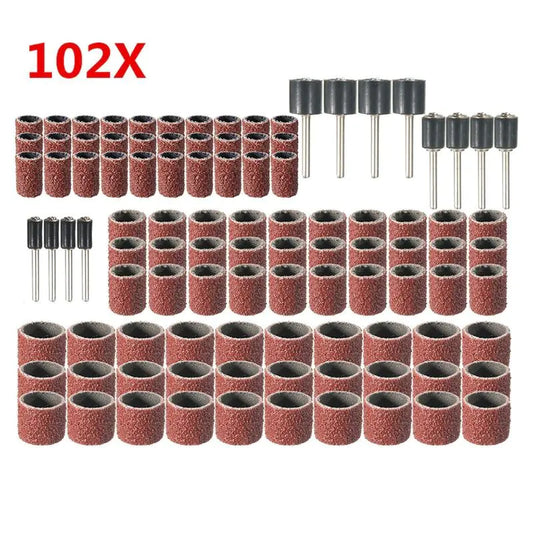 102PC Sanding Drum Accessory Kit for Electric Grinder - Joomcy