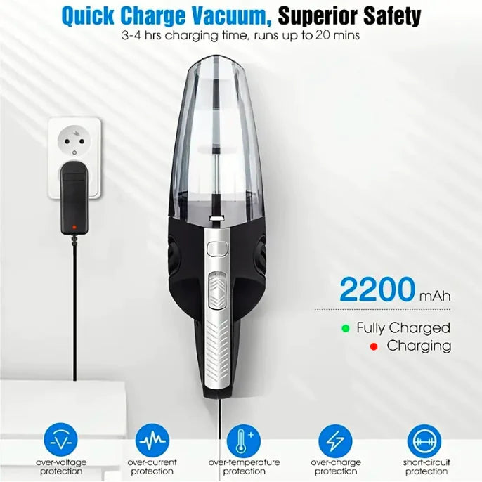 High-Powered Handheld Wireless Car Vacuum Cleaner