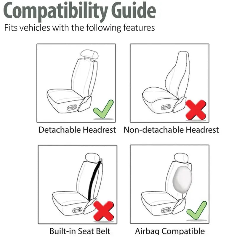 Polyester Car Seat Covers Cushion Set - 4 or 9 Piece - Joomcy