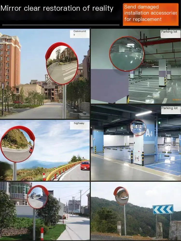 HD Wide Angle Convex Mirror for Traffic Safety - Joomcy