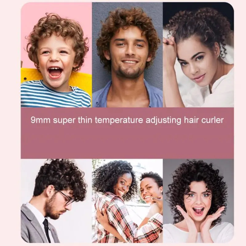 Professional 9mm Curling Iron with LCD Display - Joomcy