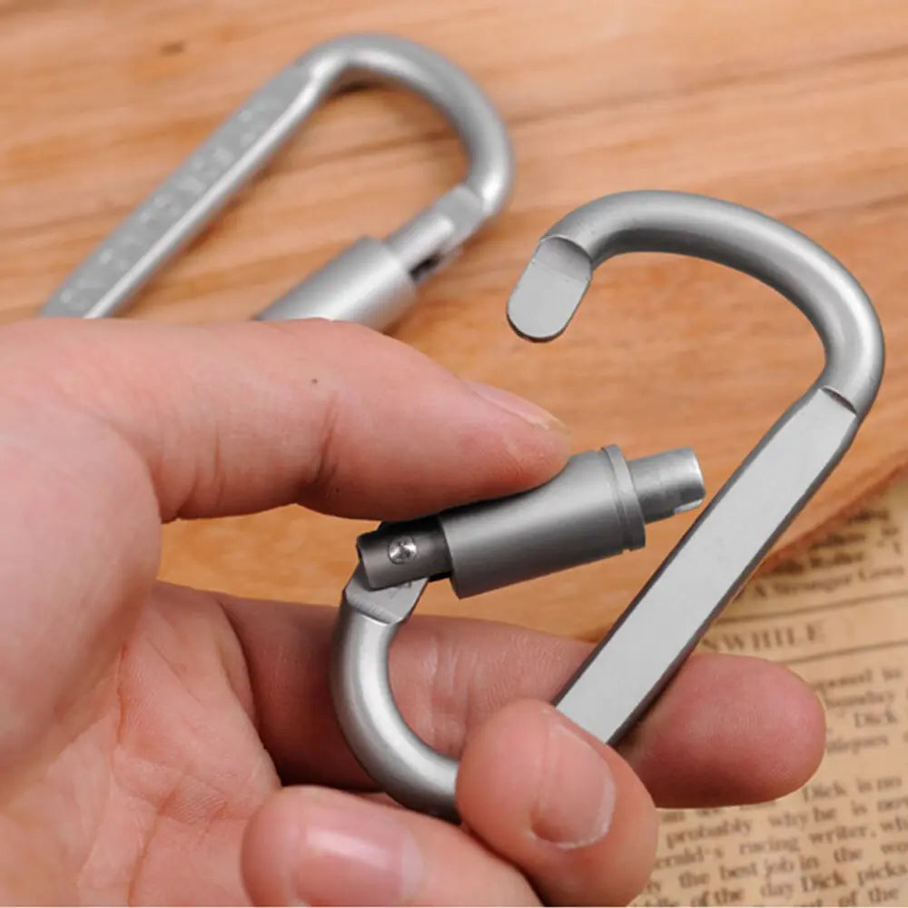 Portable Aluminum Alloy D-Shaped Carabiner Clip - Joomcy