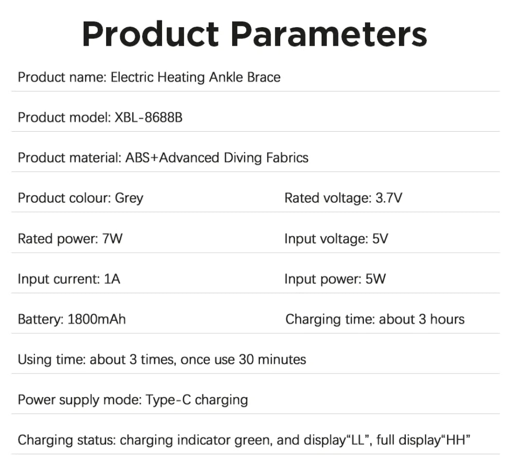 Heated Vibration Ankle Support