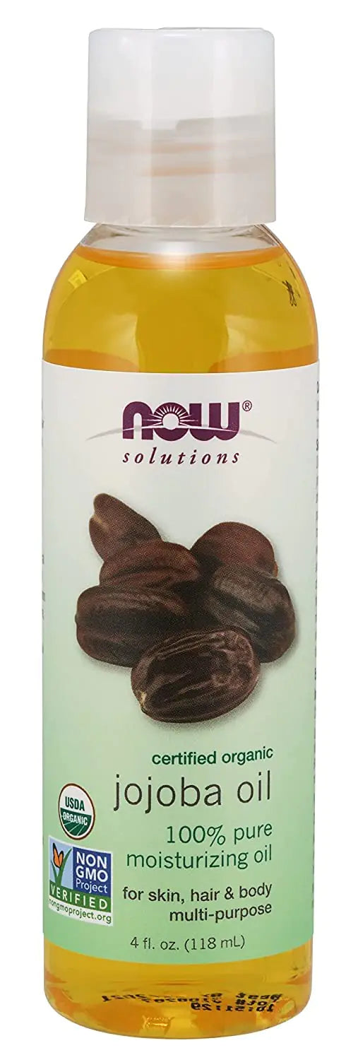 NOW Foods Solutions Certified Organic Jojoba Oil 4 oz Liquid