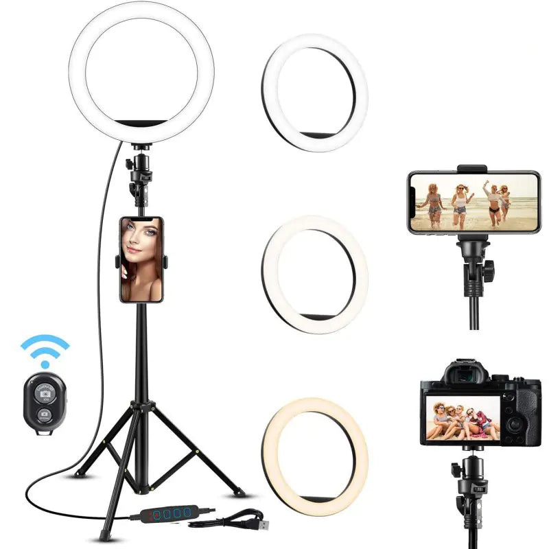 6-Inch Desktop Ring Light for Live Streaming and Makeup - Joomcy