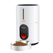 WOPET Automatic Cat Feeder 4L Dog Food Dispenser with Stainless Steel Bowl Timed Pet Feeder with Portion Control Voice Recorder for Cat and Small Dogs Up to 1-6 Meals Per Day