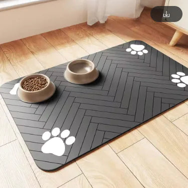 Splash-Proof Feeding Mat for Cats & Dogs | Quick-Drying & Water-Absorbing Floor Protector - Joomcy