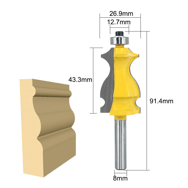 10-Piece CNC Router Bit Set with 8mm Shank