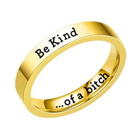 BeKind Titanium Steel Couple Ring - European & American Style