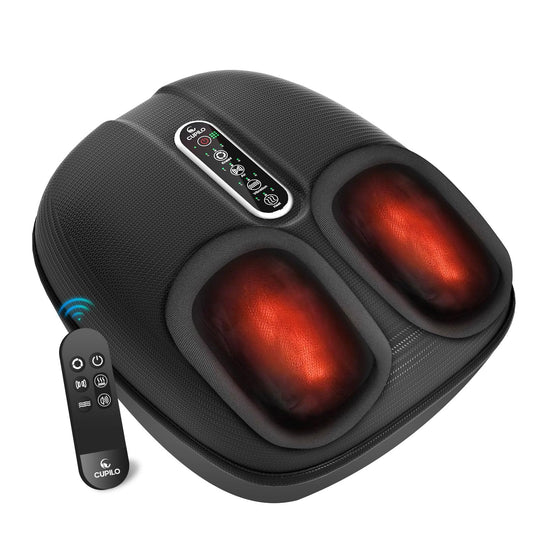 CuPiLo Foot Massager with Heat Shiatsu Feet Massager with Remote Control Compression Deep Knead Foot Massage for Neuropathy & Plantar Fasciitis Gifts for Men
