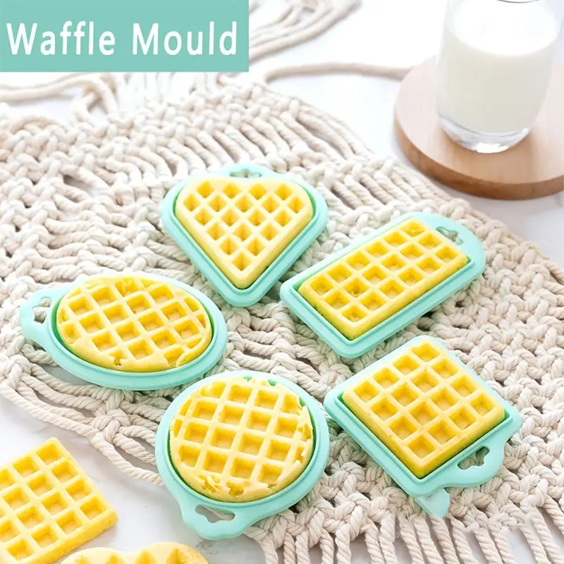 5pcs Non-Stick Silicone Waffle Mold for Baking