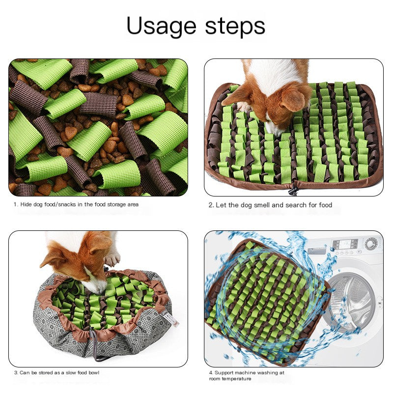 Upgrade Pet Puzzle Slow Feeder Snuffle Mat for Dogs