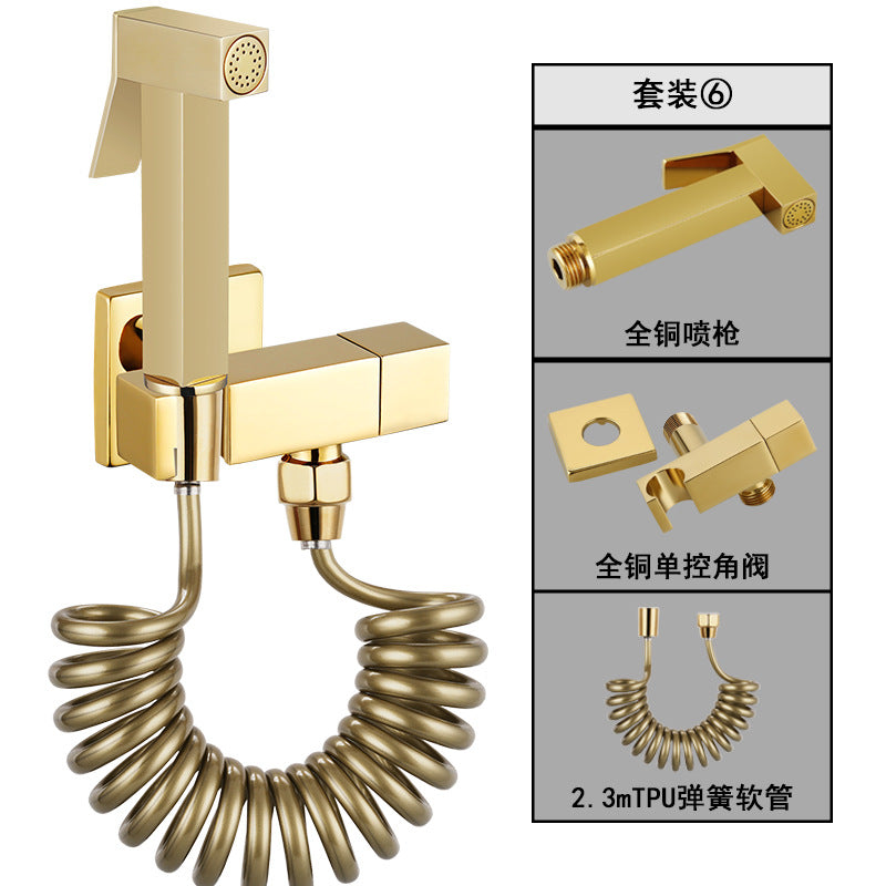 "High-Pressure Copper Toilet Bidet Sprayer Set"