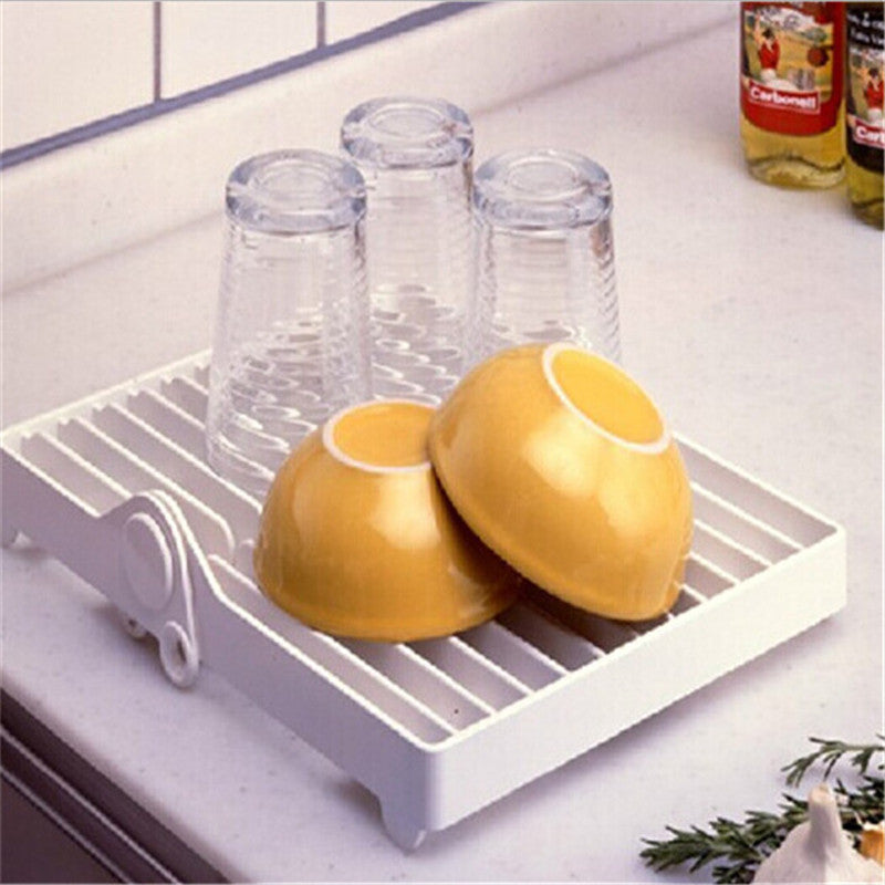 Foldable Plastic Tray Drainer for Kitchen Storage