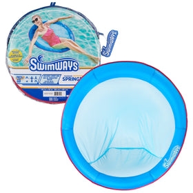 SwimWays Spring Float Premium Papasan Pool Lounger for Swimming Pool Inflatable Pool Floats Adult with Fast Inflation for Ages 15 & Up