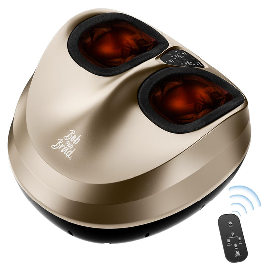 BOB AND BRAD Foot Massager with Heat FSA/HSA Eligible Heated Electric Feet Massager Machine for Neuropathy Shiatsu Deep Kneading Foot Care
