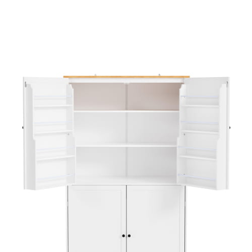 40.2x20x71.3 Inches Tall Freestanding Kitchen Pantry Large Cabinet Storage Cabinet Unavailable Platforms- Welfel