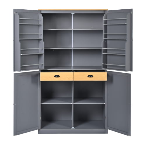 40.2x20x71.3 Inches Tall Freestanding Kitchen Pantry Large Cabinet Storage Cabinet Unavailable Platforms- Welfel