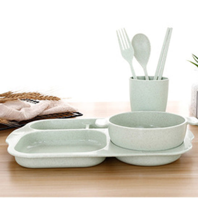 Wheat Dinnerware Set for Kids - Plates and Bowls