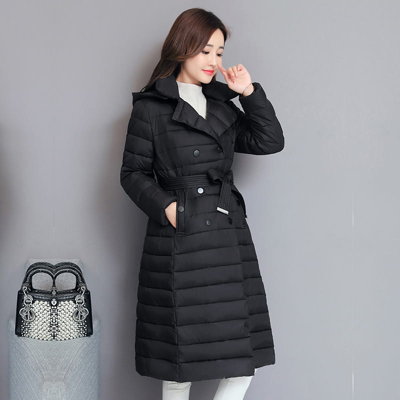 Mid-Length Women’s Hooded Padded Down Coat