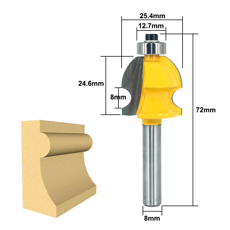 10-Piece CNC Router Bit Set with 8mm Shank