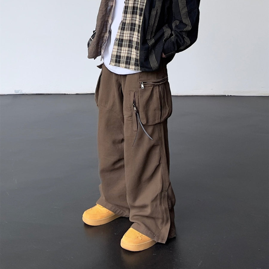Vintage High Waist Loose Fit Wide Leg Pants