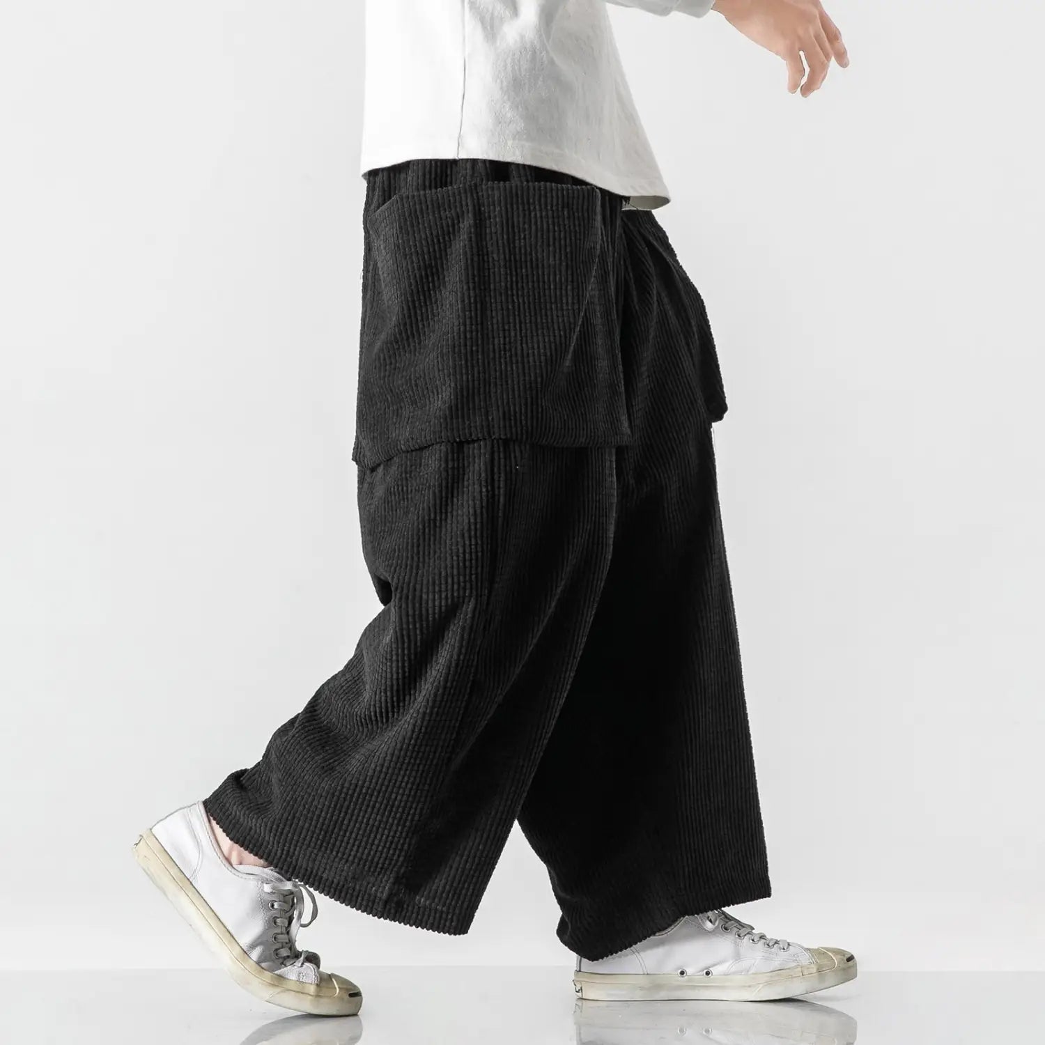 Men’s Loose Wide Leg Corduroy Straight Pants
