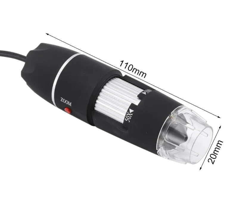 Black Digital Microscope Camera with Magnifier Lens - Joomcy
