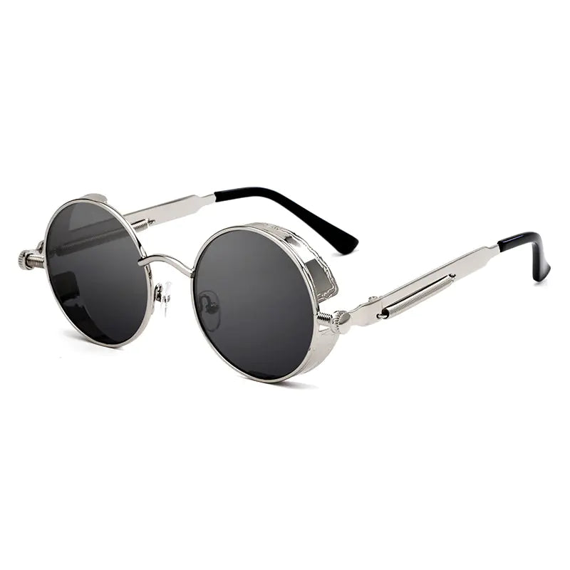 Metal Frame Retro Round Sunglasses for Men and Women