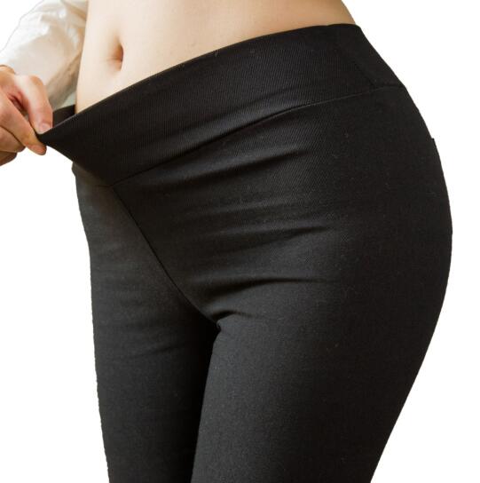 High-Waisted Pencil Pants - Blue