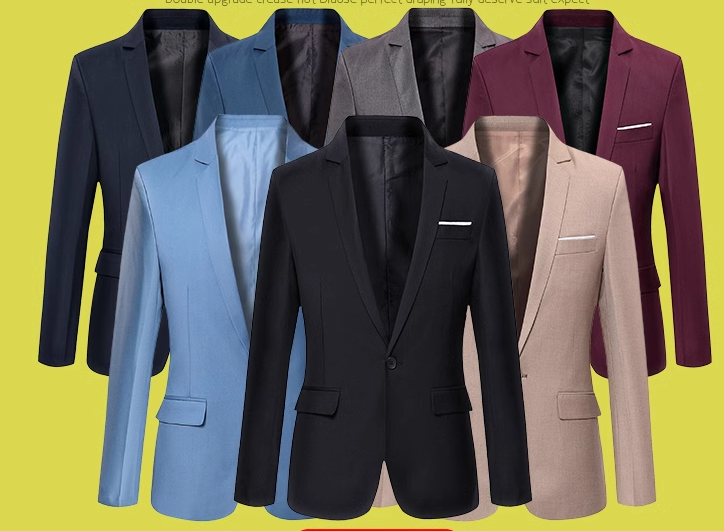 Men's Slim Fit Casual Blazer - Autumn/Winter Style