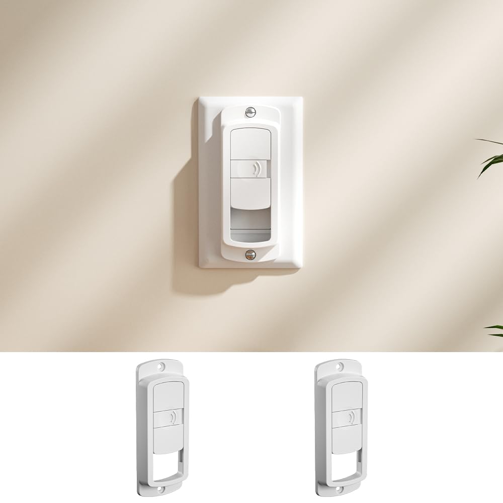 EUDMEON 2 Pack Light Switch Guard CoverChild Proof Wall Switch Guard Baby Safety Light Switch Cover prevent from Lights Turning on/off by kids (White)
