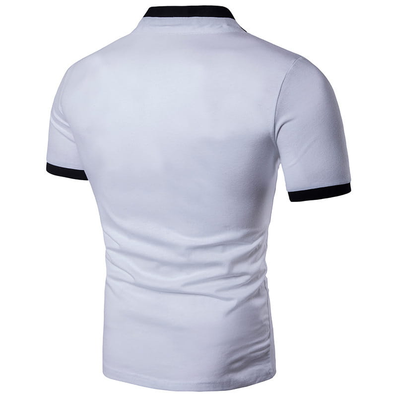 Men’s Slim Fit Solid Color Short Sleeve Polo Shirt