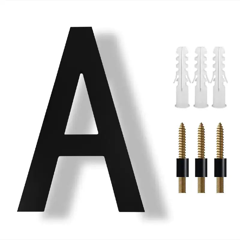 Black metal letter a wall mount.