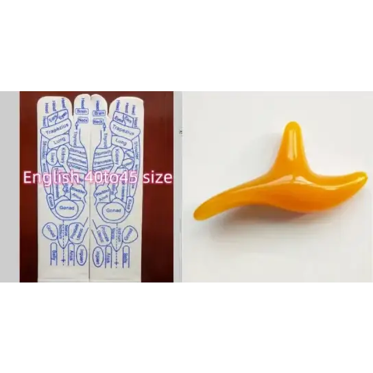 Orange plastic foot reflexology tool