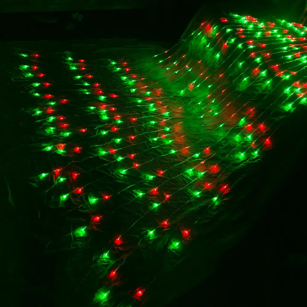 Outdoor Net Lights and Water String Lights Setup