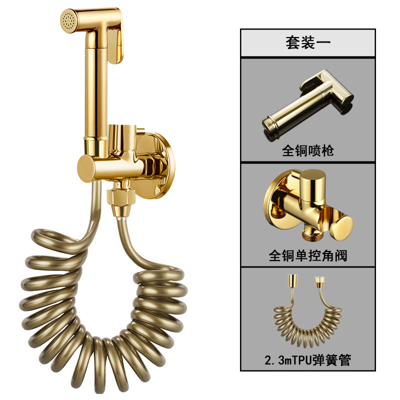 "High-Pressure Copper Toilet Bidet Sprayer Set"