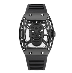 Men's Waterproof Quartz Sports Watch with Skull Design