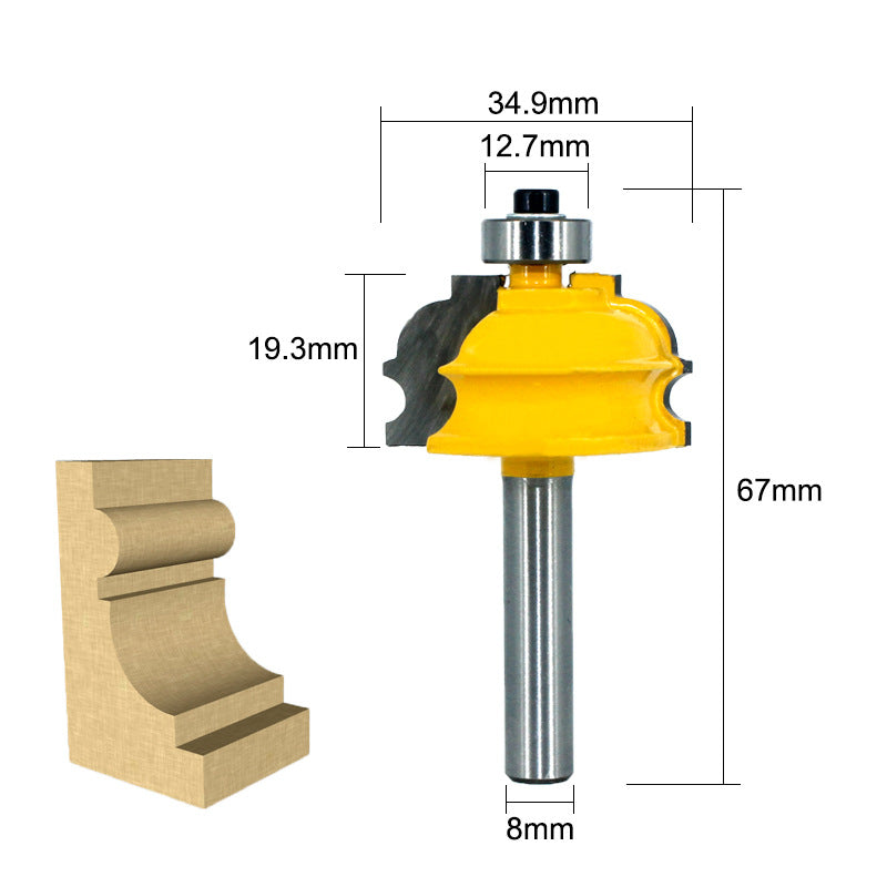 10-Piece CNC Router Bit Set with 8mm Shank