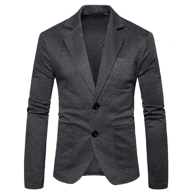Men's Slim Fit Knit Blazer - Casual Business Jacket