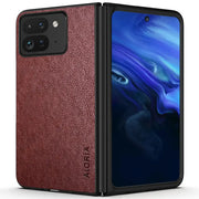 AIORIA Case for Google Pixel 9 Pro Fold 8.0" Screen Premium PU Leather Cover Retro Business Design Full Protective Case for Google Pixel 9 Pro Fold Case (Coffee)
