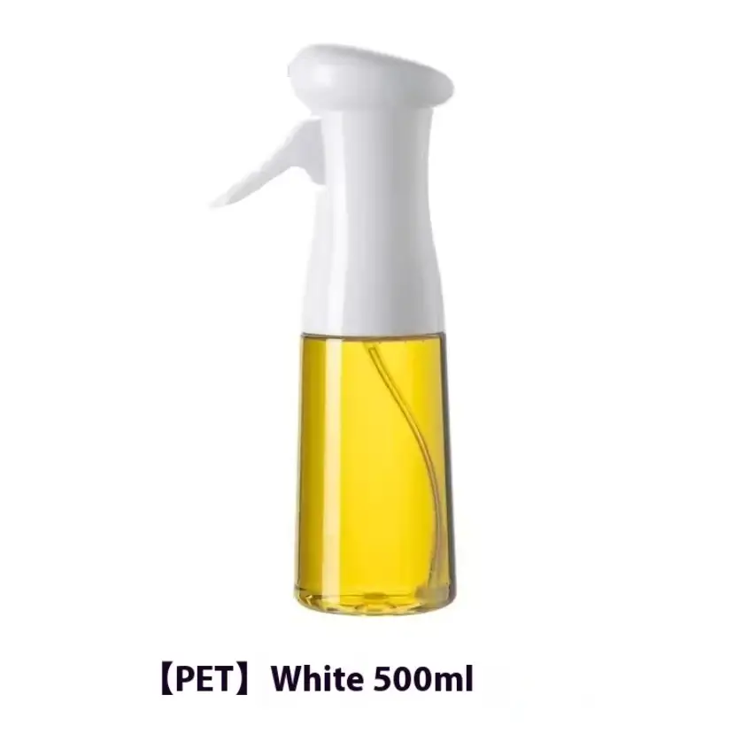 White plastic spray bottle with a clear body containing yellow liquid and a white trigger nozzle.
