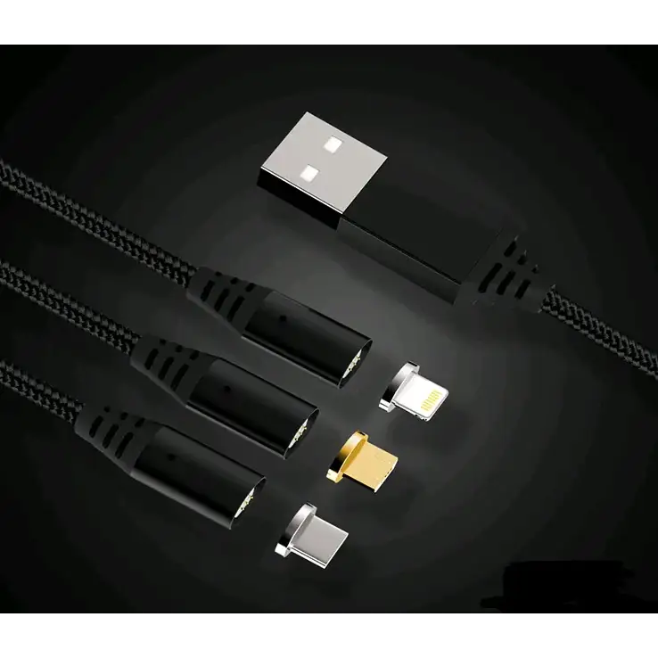 Aluminum Alloy Magnetic Data Cable, 3-in-1 Charging Line