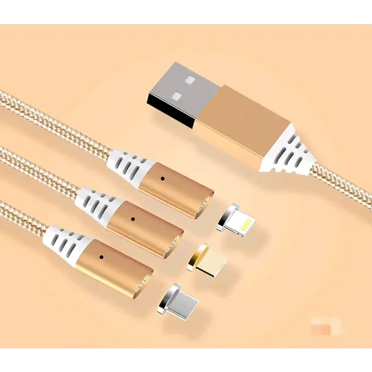 Aluminum Alloy Magnetic Data Cable, 3-in-1 Charging Line