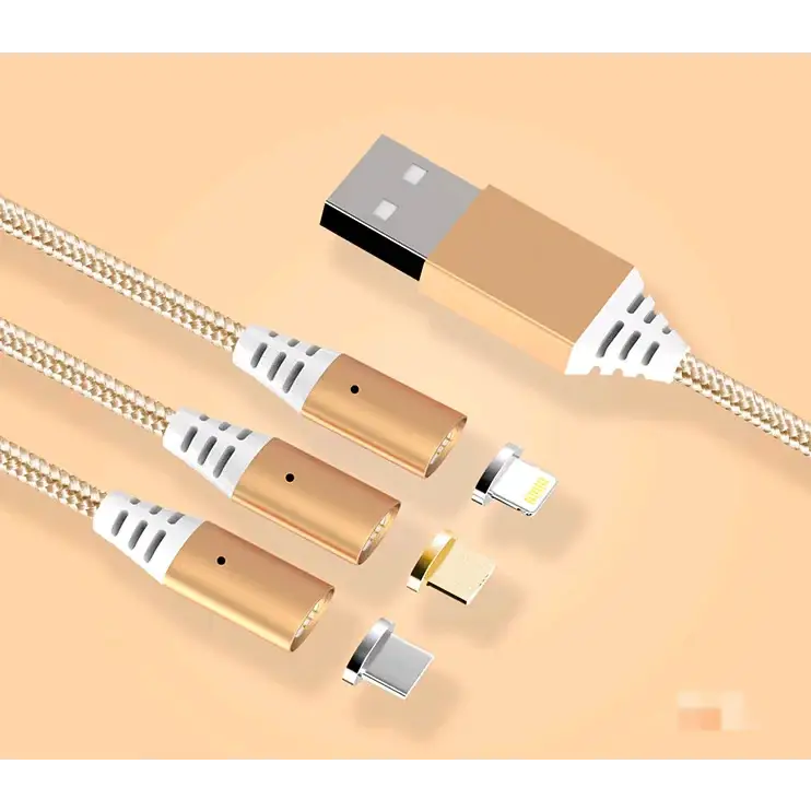 Aluminum Alloy Magnetic Data Cable, 3-in-1 Charging Line