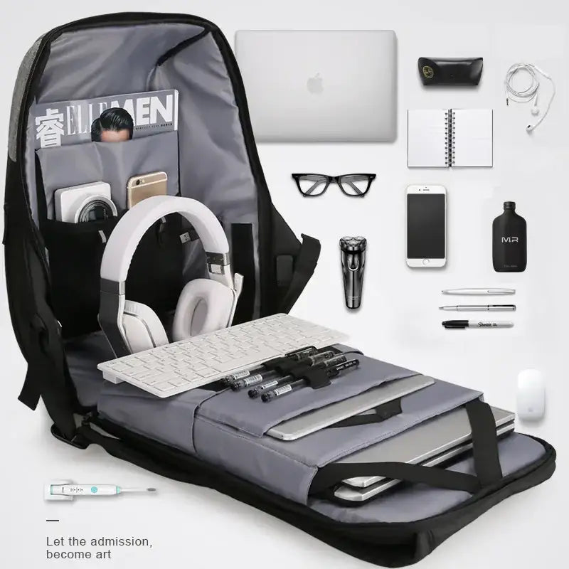 Anti-Theft USB Charging Backpack for Laptops