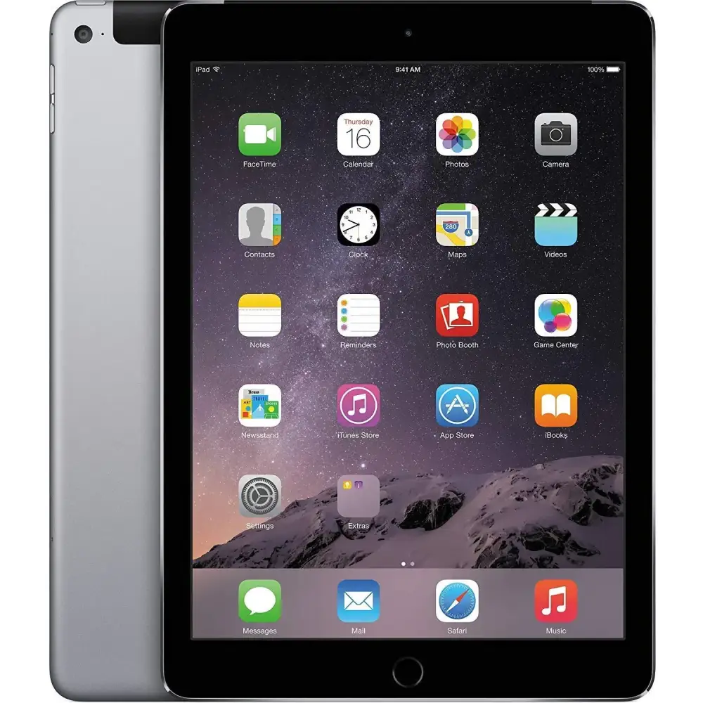 Apple iPad Air 2 9.7in 64GB Cellular Unlocked + WiFi Tablet - Space Gray / Black - MH2M2LLAUS-cr (Renewed)